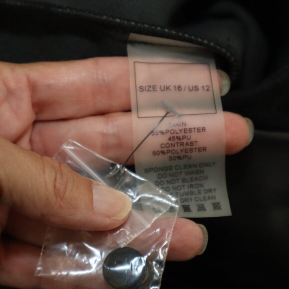 Maniere De Voir Womens Vegan Leather Croc Embossed Lace Up Pants Size 12 NWT - Picture 8 of 13